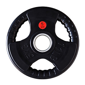 Q302 Tạ miếng cao cấp 3 lỗ (ø: 50mm) có bọc cao su non Thái Lan BG 2.5kg,5kg, 7.5kg, 10kg,15kg và 20kg (hàng nhập khẩu) - 5kg