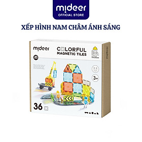 Đồ chơi xếp hình nam châm ánh sáng Mideer Magnetic Tiles nam châm lắp ráp cho bé