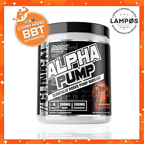 Nutrex Alpha Pump, Pre-Workout Tăng Sức Mạnh, Sức Bền, Tỉnh Táo Tập Trung, Không Chứa Caffeine, Phù Hợp Sử Dụng Khi Tập Luyện Ban Đêm Không Gây Mất Ngủ (20 lần dùng)