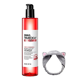 Nước Hoa Hồng Cân Bằng Da, Giúp Da Săn Chắc Chiết Xuất Ốc Sên Some By Mi Snail Truecica Miracle Repair Toner 135ml + Tặng Kèm 1 Băng Đô Tai Mèo Xinh Xắn ( Màu Ngẫu Nhiên)