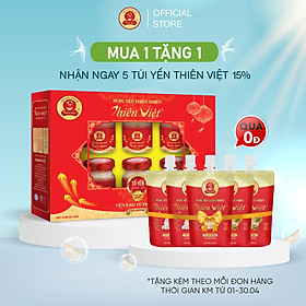 Hình ảnh Hộp Nước Yến Sào Thiên Việt nguyên chất có đường 9% Tổ yến (6 hũ x 70ml)