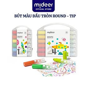 Bút màu dạ nước Mideer Round-tip Washable Marker, Bút chấm màu đồ dùng học tập cho bé