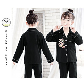 bộ ngủ mặc nhà bé gái dễ thương size đại in hình cute vải kate dày dặn 0315