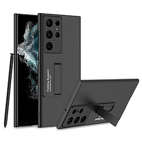 Ốp lưng chống sốc kiêm giá đỡ cho Samsung Galaxy S24 Ultra hiệu Likgus Ultra-Thin Bracket Shell chống sốc cực tốt, chất liệu cao cấp, kiêm giá đỡ cho điện thoại - Hàng nhập khẩu