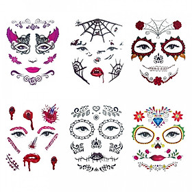 Hình Dán Hóa Trang Kinh Dị Halloween (2 Mẫu)