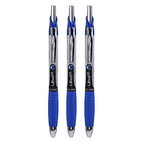 Vỉ 3 Cây Bút Bi Claro Ultra CL-1913 -  Mực Xanh