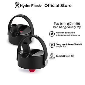 Nắp thay thế Hydro Flask Wide Flex Straw Cap Black- Hàng chính hãng (Season 2024)