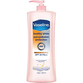 Sữa Dưỡng Thể Trắng Da Chống Nắng Và Ô Nhiễm Môi Trường Vaseline SPF 24 PA ++ (400ml)
