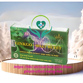 Viên uống Ginkgo - Hoạt huyết Kingphar , hộp 30v, tăng cường tuần hoàn não