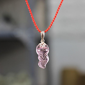 Vòng Cổ Nữ Hồ Ly Pha Lê Đuôi Dài Móc Bạc (Nhiều Màu)