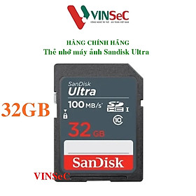 Mua Thẻ nhớ SanDisk Ultra SDHC  SDUNR 32GB  C10  UHS-I  100MB/s_SDSDUNR-032G-GN3IN - Hàng Chính Hãng