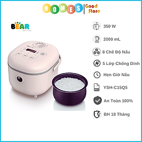 Mua Nồi Cơm Cao Tần  Nồi Cơm Điện Thông Minh BEAR SB-NC16L Dung Tích 1.6 Lít Công Suất 400 W - Hàng Chính Hãng