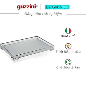 Khay Nhựa Cao Cấp Cỡ Lớn Guzzini L Tray Essence  - Thiết Kế Hiện Đại - Dễ Dàng Cầm - Đế Phủ Satin Chống Trầy