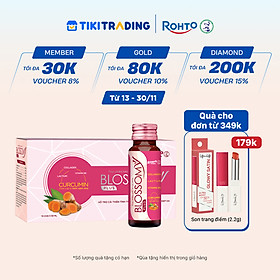 Nước uống collagen giúp sáng da, dạ dày khỏe Blossomy lốc 10 chai x 50ml