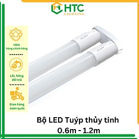 Mua Bộ đèn LED tuýp thủy tinh 60 phân và 1.2m- ánh sáng trắng/ vàng - Thương hiệu MPE (bao gồm máng) - 0.6m (6 tấc) - 9W