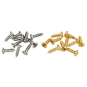 100 Pieces Pickguard Mounting Screws For Electric Guitar Bass Parts Silver
