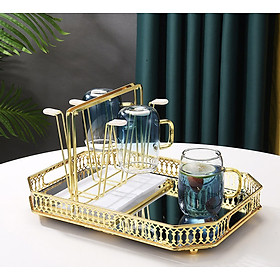 Mua Khay Inox Tráng Gương Mạ Vàng Chữ Nhật Cao Cấp