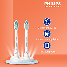 Đầu Bàn Chải Điện C2 Philips Sonicare  HX902228 Làm Sạch Mảng Bám, Sạch Sâu - Bộ 2 Cái - Trắng - Hàng Chính Hãng