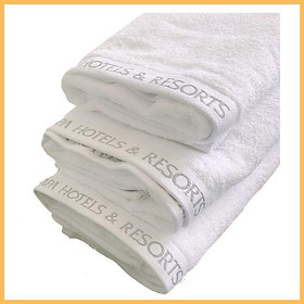 Mua Khăn tắm COTTON xuất khẩu  mềm mịn hàng xuất dư  Kích thước 70-140cm  nặng 540g  Màu Trắng