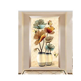 Mua Tranh thêu chữ thập Hoa h0901 THÊU KÍN KT 63x120 cm