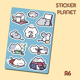 Little Sticker Sheet A6- trang trí sổ, máy tính, điện thoại