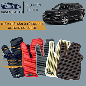 Thảm Trải Sàn, Lót Sàn Ô Tô Cao Su Eudora CloudFoam Thiết Kế Theo Xe Dành Cho Xe FORD EXPLORER, Chống Nước, Không Mùi, Ngăn Bụi Bẩn, Dễ Vệ Sinh - Hàng Chính Hãng