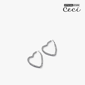 CECI - Khuyên tai nữ hình trái tim đính đá sang trọng CC1-01000053