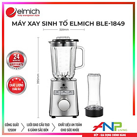 Mua Máy Xay Sinh Tố Cối Thủy Tinh Elmich BLE-1849 (1200W - 1 5L) - Hàng Chính Hãng