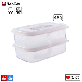 Set 02 hộp đựng thực phẩm Firm Pack V 450ml x2 - Hàng nội địa Nhật Bản (#Made in Japan) |#K255| |#450ml|