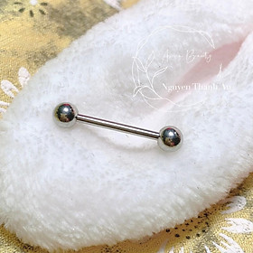1c khuyên má, lưỡi ngắn 14G dùng trong xỏ khuyên piercing - XUÂN SHOP