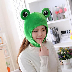 Cute Frog Hat Cap Headwear Novelty Plush Hat Party Photo Prop for Women Girl