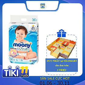 Tã Dán Cao Cấp Moony Nhật Bản M64 (64 Miếng)