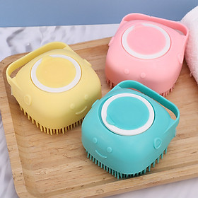  Bông Tắm Silicon Hình Vuông Có Ngăn Chứa Xà Bông Tạo Bọt, Massage