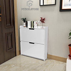 Mua Tủ giày thông minh 2 tầng gỗ nhựa  chống mốc  chống nước tuyệt đối  chất liệu gỗ nhựa