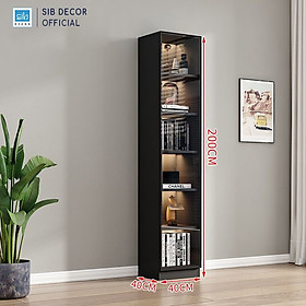 Mua Tủ Gỗ Trưng Bày Cánh Kính Đèn LED Dài 40cm  Cao 200cm Rộng 40cm SIB Decor TCK01