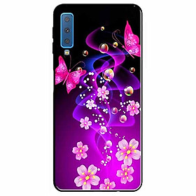 Ốp lưng dành cho Samsung A7 2018 mẫu Bướm Và Hoa Hồng