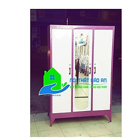 Mua Tủ quần áo sắt 3 cửa ngang 1m2 cao 1m8 nhiều màu