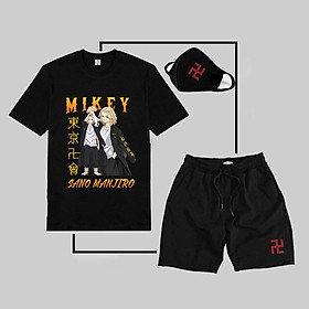 BST Combo Áo thun Tokyo Revengers NAruto Itachi + quấn Short + KT Anime HOT đẹp