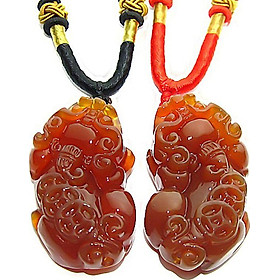 Bộ  2 Vòng Cổ  Tỳ Hưu Chalcedony Đỏ