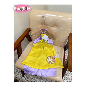bộ áo yếm chúc mai phối quần suông lạ mắt bé gái diện lễ tết từ 10-45kg hàng thiết kế