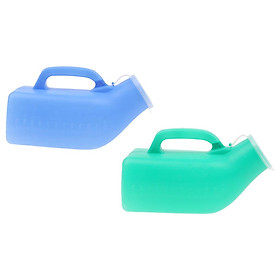 2Pcs Males  Containers Toilet Bucket Chamber Hospital Pee Potty with Lid /