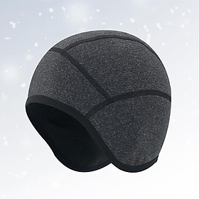 Mũ giữ nhiệt thiết kế mở rộng vành tai bằng polyester với lớp lót lông cừu mềm mại ấm áp-Màu Xám