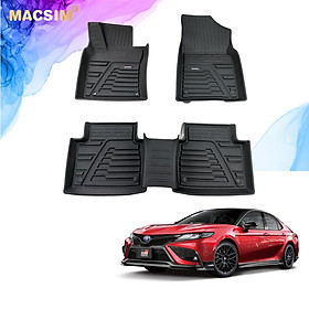 Thảm lót sàn xe ô tô TOYOTA NEW CAMRY 2019+ Nhãn hiệu Macsim chất liệu nhựa TPE đúc khuôn cao cấp - màu đen