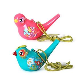 2 Cái Chim Còi, Nhiều Màu Sắc Chim Nước Còi Cho Đồ Chơi Bồn Tắm, Tắm Trẻ Em Chim Còi, Đất Nung Đồ Chơi Âm Nhạc Chim Gọi
