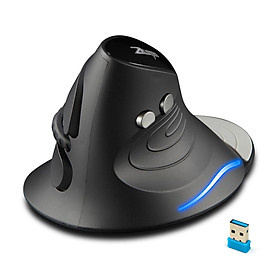 Chuột chơi game ZELOTES F-17 không dây 2.4GHz 6 phím Chuột quang công thái học với 3 DPI có thể điều chỉnh cho PC