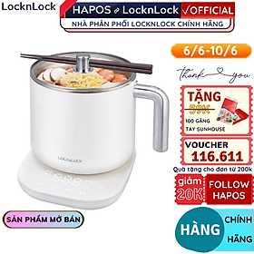 Mua Nồi điện đa năng Lock&Lock 1 5L EJC141 - Hàng chính hãng  có thể dùng nồi nấu lẩu  nấu mì  nấu nước  hâm nóng - Hapos