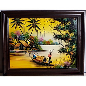 TRANH VẼ SƠN MÀI - PHONG CẢNH QUÊ HƯƠNG VIỆT NAM