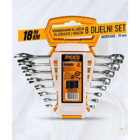 Mua BỘ CỜ LÊ VÒNG MIỆNG 8 CHI TIẾT INGCO HKSPA1088-I ( 6-19MM) - HÀNG CHÍNH HÃNG
