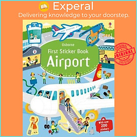 Sách - First Sticker Book Airports by Sam Smith Wesley Robbins (UK edition, paperback)