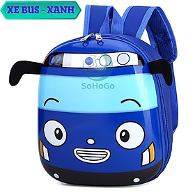 Balo Trẻ Em Hình Xe Buýt Hoạt Hình -Balo Chống Thấm Cho Bé